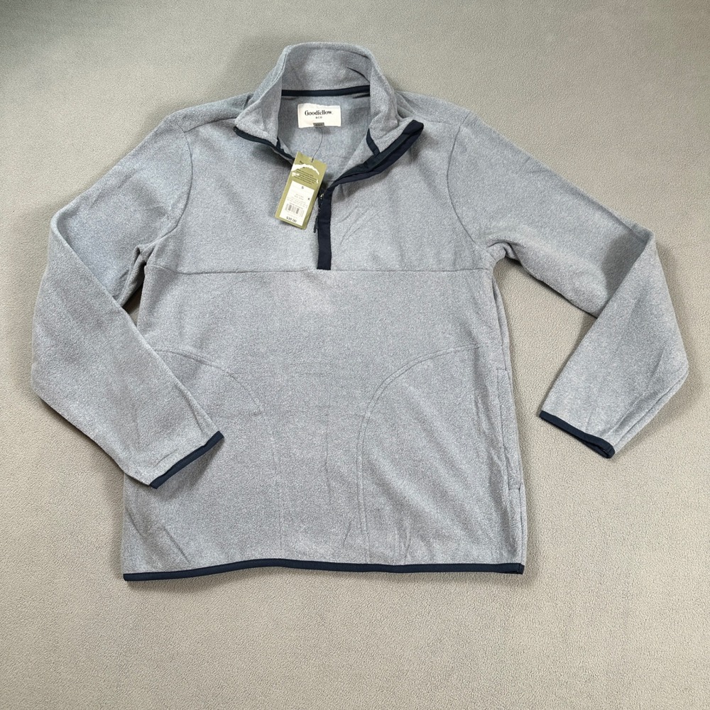 Goodfellow‎ & Co Mens Gray Fleece 1/4 Zip Pullover Sweater Size M NWT